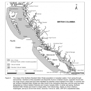 Northern Resident Killer Whales Geographic Range